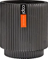 Capi Europe Gefäß zylinder Groove Anthracite & Ivory - 11x12 - Anthrazit