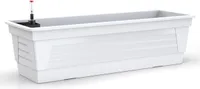 Plastard Blumenkasten Weiss 80 cm mit Hydroeinsatz Pflanzkasten Balkonkasten