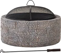 Sunjoy XL Stahl Feuerschale KATLA - Ø67cm, grau