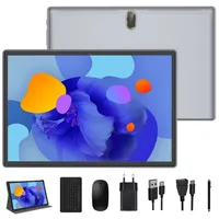 LNMBBS Tablets 10 Zoll mit Tastatur, Android 13.0, Octa-Core Tablet PC, 19(8+11)GB RAM, 256GB ROM, 1920x1200 FHD, 5GHz WIFI, Farbe: Grau