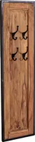 SIT Möbel Wandgarderobe | 4 Doppel-Haken | Akazie natur | Altmetall antikschwarz | B 35 x T 8 x H 110 cm | 09263-01 | Serie PANAMA