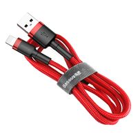 Baseus Cafule Cable durabel Kabel mit Nylon geflochtenes Ladekabel USB / Lightning QC3.0 1.5A 2M rot (CALKLF-C09)