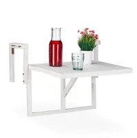 relaxdays Holz Balkontisch klappbar