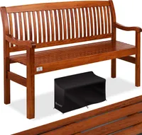 KESSER® Gartenbank Holz Holzbank wetterfest | Parkbank Massivholz | Sitzbank Balkonbank Gartenmöbel Bank für Balkon, Terrasse & Garten