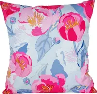 JACK 45x45cm Motiv Outdoor Lounge Kissen Dekokissen inkl. XXL-Füllung Wasserabweisend Sitzkissen Garten Stuhl Lotus Effekt, Farbe:Wasserblumen