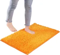 2 Stuck Badematte rutschfest Badezimmerteppich 40x60 cm - WC Badteppich Flauschige Bodenmatte oder Badvorleger für Dusche, Badewanne und Toilette