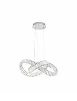 Nova Luce CONCETO LED závěsné svítidlo chrom 49W neutrální bílá 120x60cm stmívatelné 9019723