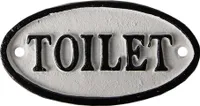 Clayre & Eef Dveřní cedule WC cedule WC ovál cca 10 x 5 cm