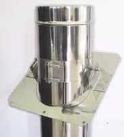 Edelstahl-Dachbefestigungswinkel für Schornstein - Durchmesser 180 mm