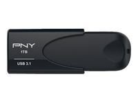 PNY Attaché 4 - 1000 GB - USB Typ-A - 3.2 Gen 1 (3.1 Gen 1) - 80 MB/s - Dia - Schwarz