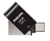 Philips 2 in 1 OTG          64GB USB 3.1 + USB C Midnight Black