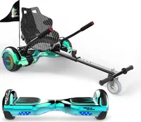 MEGA MOTION Hoverboards mit Hoverkart für Kinder, 6.5 Zoll Hoverboards mit Bluetooth Lautsprecher, mit LED-Leuchten, Geschenk für Kinder und Jugendliche