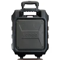 Lenco PA-60 - Tragbarer Bluetooth® Lautsprecher mit FM-Radio und USB - Schwarz