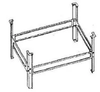 Rahmengestell für Badewannen V105x65 und V105x70
