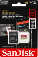 Pamäťová karta SANDISK EXTREME microSDXC 512 GB 190/130 MB/s UHS-I U3 (SDSQXAV-512G-GN6MA)