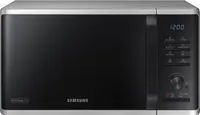 Samsung Mikrowelle mit Grill, Silber, 23 L, MG23K3515AS, 800 W, flache Oberfläche, Emaillierte Keramik, kratzfest, leicht zu reinigen, ECO-Modus