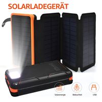 Power Bank, Solarladegerät, 16000 mAh tragbare wasserdichte Solar-Powerbank für den Außenbereich, externer Camping-Backup-Akkupack mit zwei 5V-USB-Anschlüssen