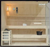HOME DELUXE - Traditionelle Sauna - Shadow XL - 200 x 150 x 190 cm - für 5 Personen - hochwertiges Fichtenholz, inkl. Saunaofen, Saunazubehör I Dampfsauna Aufgusssauna Finnische SaunaSauna