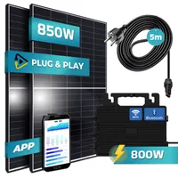 SUNNIVA® Balkonkraftwerk 850/800W Solaranlage mit Astro E Micro Wechselrichter Wifi, upgradebar drosselbar, 5m Kabel