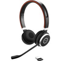 Jabra Evolve 65 SE/Stereo/BT/Bezprzewodowy/MS/Czarno-czerwony