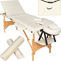 sada 3 zónových masážních stolů Daniel včetně podpůrných válečků a tašky na přenášení 210 x 95 x 62 - 84 cm