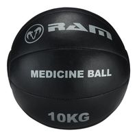 Medizinball - Crossfitball - Medizinball - Schwarzes Leder - 10 KG 10 kg