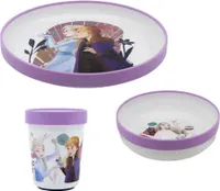 Disney Die EIskönigin Elsa Kinder Geschirr-Set 3 teilig Becher Teller Schüssel