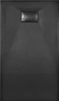 vidaXL Duschwanne SMC Schwarz 120×70 cm