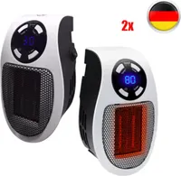 2 STÜCKE 500W 220V Steckdosen Heizlüfter Mini Heizung | Elektroheizer Heizgerät (ohne Fernbedienung)