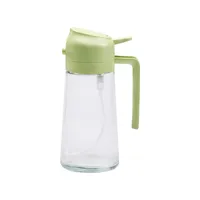 Ölsprüher Ölflasche 2 in 1 Öl Sprühflasche, 470ml Ölspray Glas Ölspender Olivenöl Spray Ölsprüher für Speiseöl Kochen Küche Grillen Heißluftfritteuse