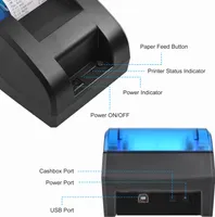 BISOFICE 58mm termálna tlačiareň účteniek Stolná tlačiareň s bezdrôtovým pripojením USB a BT Tlačiareň čiarových kódov s logom s 1 kotúčom papiera vo vnútri Kompatibilný s iOS Android Windows pre reštaurácie Predaj maloobchod