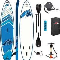 F2 AXXIS 12'2" COMBO 2024 HELLBLAU + FLOATER Aufblasbares Stand Up Paddle Board Surfboard für Einsteiger & Fortgeschrittene mit zubehör
