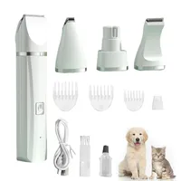Fellscheren, Hundeschermaschine, 11er-Set, Tierhaarschneider, Haarschneider mit 4 Köpfen, Wiederaufladbarer Katzenhaarschneider, Haustierpflegeset