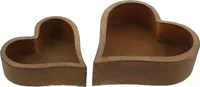 FRANK FLECHTWAREN "Pflanzer Rost-Herz", 2er Set