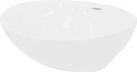 LuxeBath Waschbecken Aufsatzwaschbecken Oval, 41x33x14,2 cm, Weiß, aus Keramik
