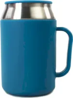 TUPPERWARE To Go Isobecher 400 ml blau Hot & Go Thermo Behälter Becher