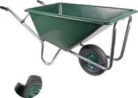 Matrix Großmuldenkarre Schubkarre Stall Pferde Garten 240l 250kg 1-Rad PolyurethanRad Pannensicher