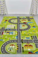 Conceptum Hypnose, Trafik - Green, Teppich, Grün, 100 x 200 cm