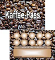 200 Bonuskarten Treuekarten Rabattkarten Kaffeepass Kaffee Backshop Bäckerei Café 200BKK5