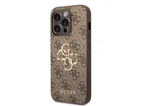 Guess PU 4G Metal Logo Case für iPhone 15 Pro Max braun