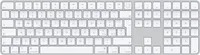 Apple Magic Keyboard Numerisch mit Touch ID (A2520) Weiße Tasten QWERTZ Silver