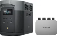 EcoFlow PowerStream Balkonkraftwerk, 0% VAT WLAN Mikrowechselrichter 800W, Delta 2 Max tragbare Powerstation, App-Steuerung