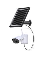 ZOSI C306 Drahtlos Wiederaufladbar Außen Akku Kamera mit Solarpanel, Farbnachtsicht, PIR Menschenerkennung, Licht&Ton Alarm