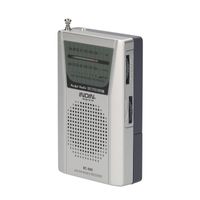 INDIN BC-R60 AM FM batteriebetriebenes tragbares Taschenradio Mini-Radio-Musikplayer, betrieben mit 2 AA-Batterien, kabelloser Lautsprecher fuer Haus und Outdoor