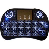 Lipa Mini Tastatur mit Hintergrundbeleuchtung - Kabellose Tastatur und Maus - Kabelloses Mini-Multimedia-Tastatur mit Touchpad + wiederaufladbar