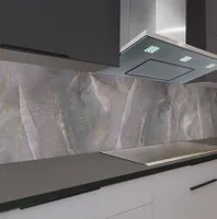 Küchenrückwand Marmor Textur 60 x 300 cm, robuste ABS-Kunststoff Platte Monolith mit Direktdruck
