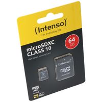 SD MicroSD Card 64GB Intenso SDXC Class10