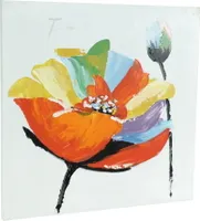 Blumen Leinwandbild auf Holzrahmen