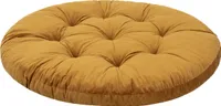 Hängesessel Kissen, Hängekorb Sessel, Indoor/Outdoor, Auflage, Rund, Swing, Schaukelkissen, Sitzkissen für Stuhl, Velvet, Waschbar, Gelb, 92 x 92 cm