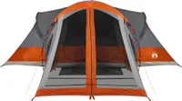 vidaXL Tipi-Familienzelt 8 Personen Grau und Orange Wasserdicht